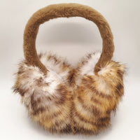 Foldable Faux Leopard Print Earmuffs for Winter Outdoor Warmth