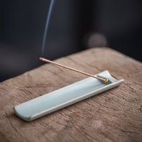 Ceramic Incense Burner Holder for Stick and Cone Incense, Zen Style Home Decor