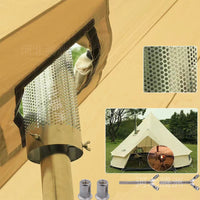 Stainless Steel Chimney Heat Shield for Outdoor Camping Tent Wood Stove