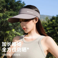 Women's Summer UV Protection Sun Visor Hat with Wide Brim and Ice Silk Fabric for Outdoor Sports