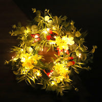 Artificial Eucalyptus Bamboo Leaf Butterfly Wreath for Home Decor