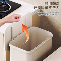 Tall Kitchen Trash Can with Lid and Storage Shelf, Large Capacity, Movable