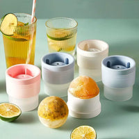 Silicone Sphere Ice Cube Mold for Whiskey and Cocktails, Quick Release Round Ice Ball Maker
