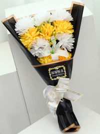 Artificial Chrysanthemum and Lily Bouquet for Tombstone Decoration