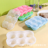 Silicone 6-Hole Whiskey Ice Ball Mold for Bar and Home Use