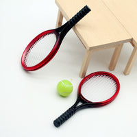 Dollhouse Miniature Tennis Racket and Ball Set