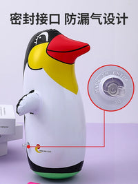 Inflatable Penguin Tumbler Toy for Kids, Punching Bag Stress Relief Play