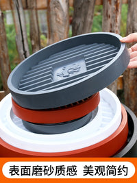 Flower Pot Saucer with Enhanced Breathable Base, Deepened Water Catchment Tray, Round Resin Plastic