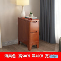 Kailaimei Mini 25/35 Modern Bedside Table, Simple 30cm Small Solid Wood Ultra-Narrow Nightstand, Nordic Style