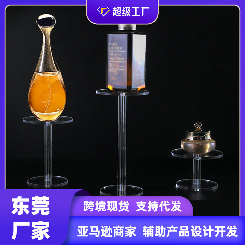 Acrylic Round Display Stand for Cosmetics, Perfumes, Jewelry, Watches, and Collectibles