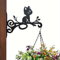 Heavy Duty Iron Plant Hanger Bracket for Outdoor Baskets, Lanterns, Wind Chimes