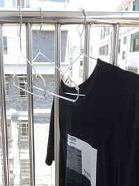 Automatic Buckle Windproof Clothes Hangers, Heavy-Duty Anti-Slip Drying Rack for Outdoor Use