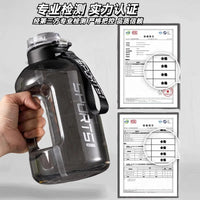 Large Capacity Sports Water Bottle with Straw and Handle, Leakproof Tritan Hydration Jug for Gym and Outdoor Activities