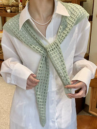 Hollow Knit Shawl Cardigan for Women - Stylish Sun Protection & Air-Conditioned Room Cover-up