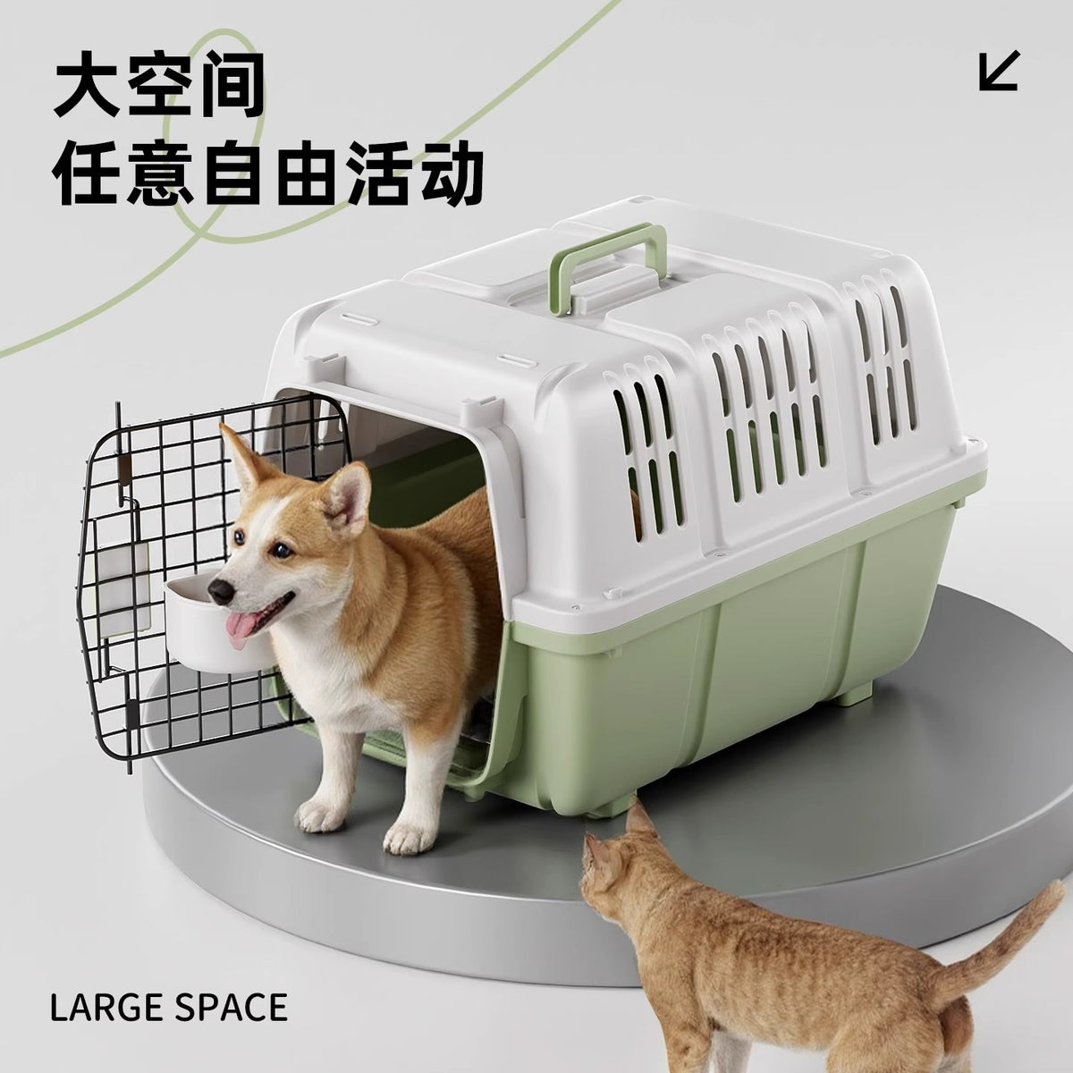 Pet Carrier for Cats and Small Dogs, Portable Travel Crate for Car and Airline Transport