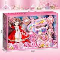 Barbie-style Princess Doll Play Set with Accessories and Gift Box