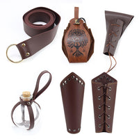 Medieval Celtic Viking Knight Cosplay Costume Accessories Set for Halloween Carnival