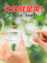 Large Silicone Ice Cube Mold for Whiskey Cocktails - 5cm Square Ice Maker with Press