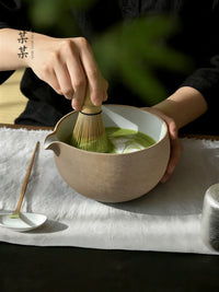 Japanese Ceramic Matcha Bowl for Tea Ceremony and Dessert