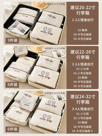 Travel Compression Packing Cubes for Clothes Luggage Organizer Set