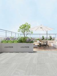 Outdoor Iron Stainless Steel Planter Box Rectangular Garden Bed Commercial Street Square Fence Flower Trough