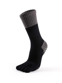 Non-Slip Toeless Yoga Pilates Socks for Women, 5-Toe Grip Socks for Barre Dance Fitness Home Workout