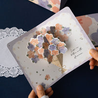 3D Pop-Up Floral Greeting Card for Festivals, Kids, and Thank You Notes