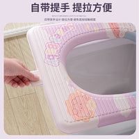 Square EVA Toilet Seat Cushion, Waterproof, Enlarged, Comfortable, All-Season, Adhesive Toilet Seat Pad