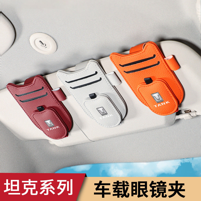 Multi-functional Car Visor Organizer Clip for Glasses and Tickets, Compatible with Tank 700, 500, 300 NEV