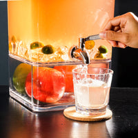Acrylic PC Self-Service Beverage Juice Dispenser with Faucet, Cola Bucket, Plastic Fruit Tea Barrel, Beer Container