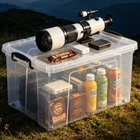 Outdoor Camping Storage Box with Lid - Dustproof, Moisture-proof, Insect-proof, Portable Organizer for Picnic, Car, Home