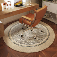 Mid-Century Style Round Floor Mat for Office Chair, Study, Computer Desk, Floor Protection, Coffee Table