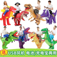 Inflatable Dinosaur Rider Costume for Adults - Triceratops, Pterodactyl, T-Rex, and Dilophosaurus Designs