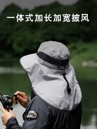Tactical Bird Full Face Fishing Sun Protection Hat with Neck Flap for Men