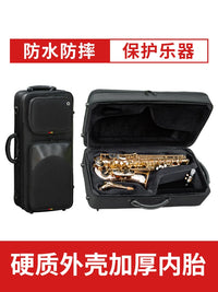 Alto Saxophone Gig Bag with Large Side Pockets, Portable Backpack Style Instrument Case