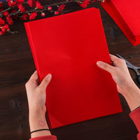 A4 Red Xuan Paper for Paper Cutting and Calligraphy, Single-Sided with Gold Flakes