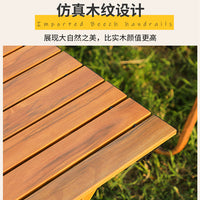 Outdoor Portable Folding Camping Table, Aluminum Alloy Roll-Up Picnic Table for Camping, Beach, BBQ