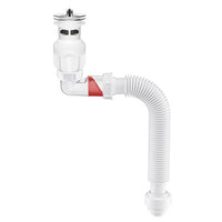 Basin Drain Pipe Kit with Telescopic Hose for Sinks and Laundry Tubs