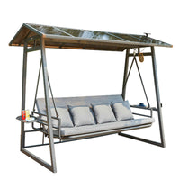 Outdoor Patio Garden Swing Chair Hammock Rocking Chair All-Cast Aluminum Balcony Swing