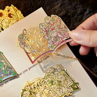 Chinese Style Floral Metal Bookmark, Elegant Gift for Students and Graduates, Cultural Souvenir