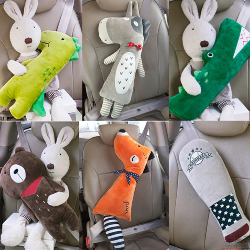 Kids' Car Seat Belt Pillow & Shoulder Pad for Travel Comfort