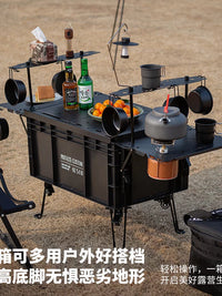 Outdoor Folding Storage Box for Camping, Car Trunk, Picnic, and IGT Table Use