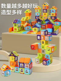 Building Blocks Set for Kids, Large Particle Construction Toy with Windows, Educational Puzzle for Boys and Girls 3+ Years