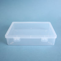 Clear PP Plastic Storage Box with Lid for A4 Documents and Stationery