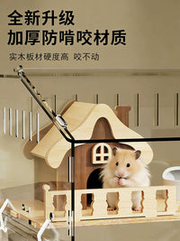 Large Hamster Cage Golden Bear Luxury Villa Acrylic Transparent Breeding Box