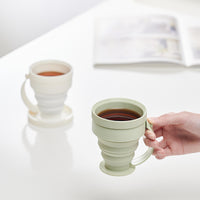 Collapsible Silicone Travel Cup with Lid - Portable for Camping & Outdoor Use