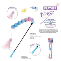 GiGwi Self-Play Cat Wand Toy with Feather/Fabric/Yarn for Kittens and Cats