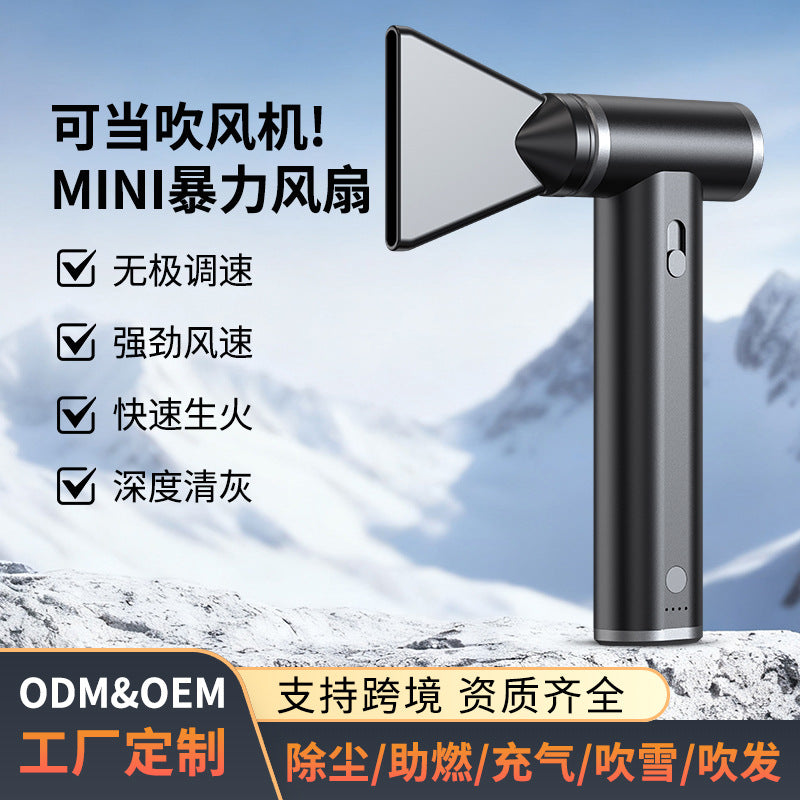 Portable Cordless Handheld Turbo Fan Hair Dryer with USB Charging for Home Use