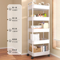 Multi-Layer Rolling Storage Cart with Handle for Kitchen Bathroom Bedroom