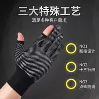 13-Gauge Nylon Touchscreen Work Gloves with Anti-Slip Dots for Fishing, Picking, Sorting, Cycling